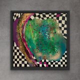 "Schachmatt" 60 x 60 cm, gerahmt, Mixed-Media-Art auf Leinwand,   Preis: 600,- - Werke