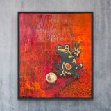 "PEACE PRINCIPESSA" , 70 x 60 cm auf Leinwand, gerahmt, Mixed Media Art, Preis: 850,- - Werke