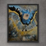 "Utopia", 2021, 100 x 80 cm, gerahmt, Mixed-Media-Art auf Leinwand,  Preis: 1.400,-  - Werke