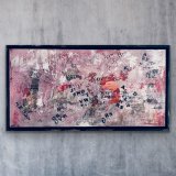 "Wand auf Leinwand", 2024    80 x 40 cm, gerahmt, Mixed-Media-Art auf Leinwand,  Preis: 750,- - Werke