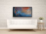 "Meeresfr&uuml;chte", 100 x 50 cm  Mixed-Media-Art auf Leinwand, gerahmt (ausgestellt im "Blauen Esel", Altstadt Rostock), Preis: 1.200,- - Werke