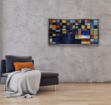 "Mosaik", 100 x 50 cm, Mixed-Media-Art auf Leinwand, gerahmt, Preis: 1.200,- - Werke