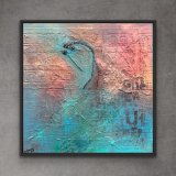 "Exzentrik",2025, Mixed-Media-Art auf Leinwand, 60 x 60 cm, gerahmt,  Preis: 600,- - Werke